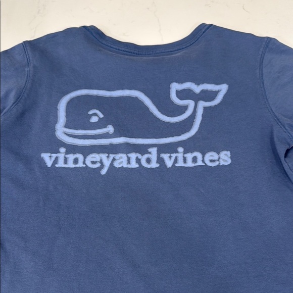 Vineyard Vines Blue Short Sleeve Tee with Iconic Whale Logo (Girls M) - Picture 1 of 7